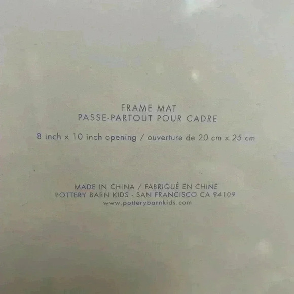 Pottery Barn Kids Navy White Frame Mats Set Of 2: 4x6 & 8x10 Opening - Picture 7 of 11